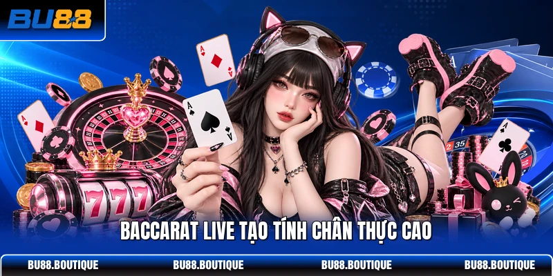 Baccarat live tạo tính chân thực cao
